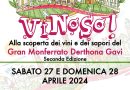 Torna “Vinoso! Vini e Sapori del Gran Monferrato, Derthona, Gavi”: appuntamento al Castello di Casale il 27 e 28 aprile